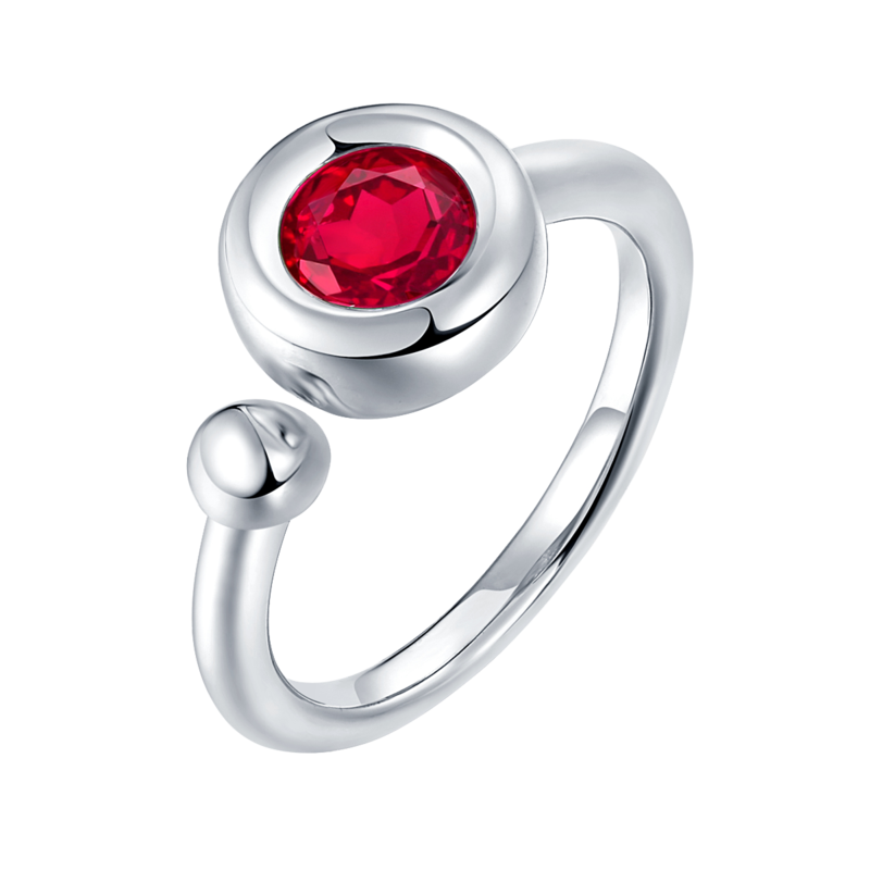 开口水泡S925银镀白金Women's Ring1ctD级